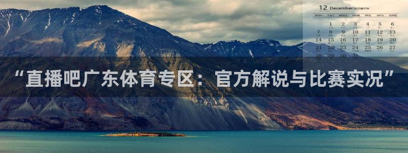 “直播吧广东体育专区：官方解说与比赛实况”